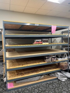 lot 7 image: Industrial Steel Warehouse Shelving Rack - Storage Unit #7 - CONTENTS NOT INCLUDED - Single Unit