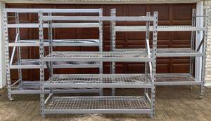 lot 28 image: Three Heavy Duty Storage Shelving Units