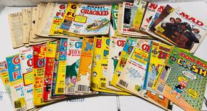 lot 30 image: Vintage Mad and Cracked Magazines plus Two Richie Rich Comics