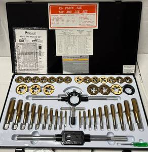 lot 63 image: Pittsburgh 45pc Tap and Die Set SAE Model 41451 in Metal Case