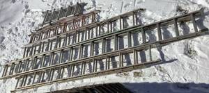 lot 119 image: Ladder Bundle - Little Giant Champion, Type 1A, Werner 16 ft Duty Master M8-16, Werner 16 ft Job Master, Werner Straight Ladder D1236-2 and Cuprum 24ft Ladder Model 385-24