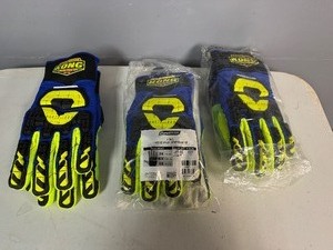 lot 10 image: Iron Clad Kong Corded Palm Waterproof XL Gloves (Qty 3) NEW