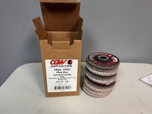 lot 23 image: CGW 43101 Contaminant-Free Premium Coated Flap Disc - For AluminumSoft Metals 4 12 x 78 (Qty 10)