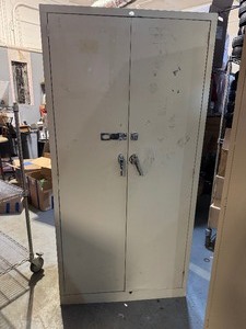 Two Door Cabinet, Lock (No Keys) 36" x 18" x 72"