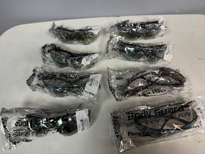 lot 69 image: Fastenal G8 Safety Glasses Black Frame Gold Mirror Lens (Qty 8)