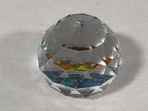 Swarovski Crystal Small Round Faceted Paperweight