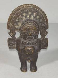 lot 77 image: Bronze Inca Effigy Sculpture