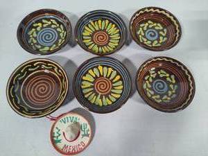 lot 178 image: Six Small Handpainted Bowls