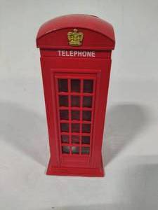 lot 179 image: Vintage Metal Red Telephone Bank