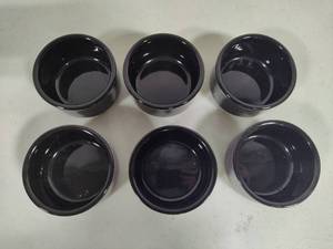 lot 180 image: Six Bodum Black Stoneware Ramekins New in Box