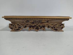 lot 185 image: Gold Resin Scroll Ornate Wall Shelf