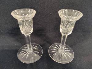 lot 203 image: Waterford Crystal Candle Holders