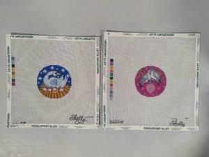 lot 222 image: Shelly Tribbey Handpainted Needlepoint Canvas