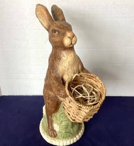 lot 1 image: Bethany Lowe Paper Mache Easter Rabbit