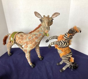 lot 6 image: Vergie Lightfoot for Bethany Lowe Circus Giraffe  Zebra
