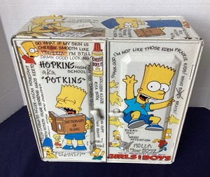 lot 7 image: Bart Simpson Decoupage Cabinet by Local Artist