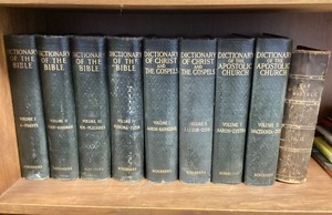 lot 20 image: Group of Antique Leatherbound Books