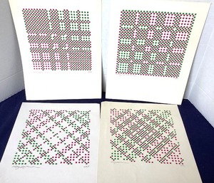 lot 31 image: Group of Unframed Modern Geometric Prints by Mary Mortenson