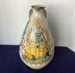 lot 71 image: Large Vintage Spanish Talavera Jug