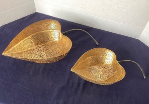 lot 88 image: Pair of Michael Aram Pierced Leaf Bowls