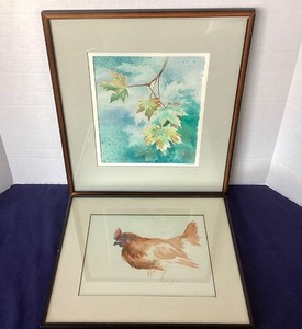 lot 94 image: Pair of Modern Watercolor Paintings