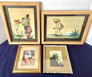 lot 95 image: Group of Vintage Ethnic Americas Watercolors