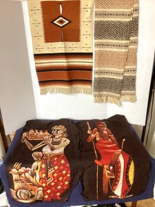 lot 122 image: Group of Vintage Ethnic Textiles