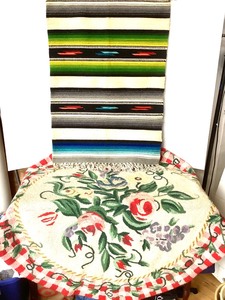 lot 125 image: Southwestern Indian Style Rug  Colorful Hooked Rug