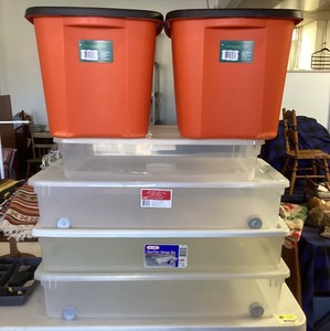 lot 208 image: Group of 6 Storage Tubs
