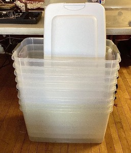 lot 209 image: Group of 8 Storage Tubs