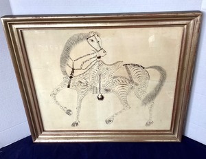 lot 150 image: Exceptional Antique Penmanship Horse Drawing