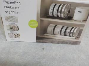 lot 111 image: Expanding Cookware Organizer...