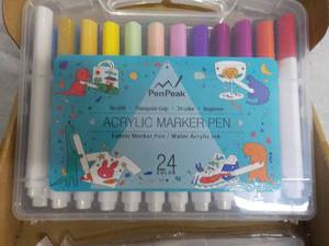 lot 122 image: 24 Acrylic Marker Pen Painting Kit...
