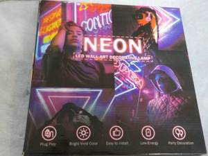 lot 197 image: Neon LED Wall Art Lamp...