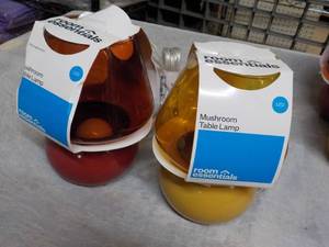 lot 252 image: 2 Room Essentials LED Mushroom Tabl...