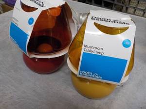 lot 253 image: 2 Room Essentials LED Mushroom Tabl...