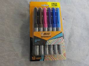 lot 311 image: BIC Intensity 12 Permanent Markers...