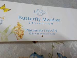 lot 39 image: Butterfly Meadow set of 4 Placemats...