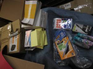 lot 59 image: Pens post its envelope adhesive mo...