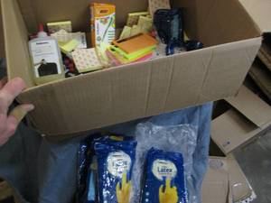 lot 64 image: Latex gloves, glue sticks, lubrican...