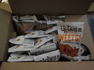 lot 76 image: 24 1.5 oz bags of Uglies sweet pota...