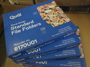 lot 88 image: 5 12 packs of Quill floral file fol...