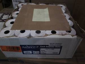 lot 100 image: 50 Cash register rolls...