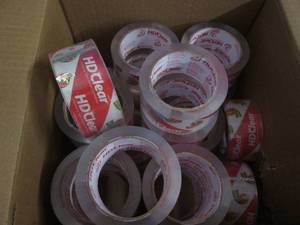 lot 103 image: 23 rolls of clear Duck tape...
