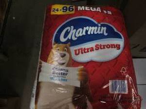 lot 104 image: Charmin mega roll bath tissue...
