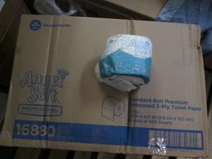 lot 105 image: 80 rolls Angel Soft barth tissue...