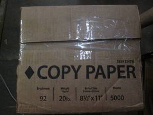 lot 106 image: 5000 sheets 8.5 x 11 copy paper...