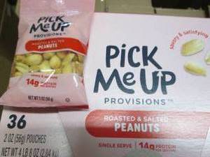 lot 152 image: 36 2 oz pouches of salted peanuts d...