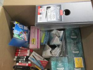 lot 155 image: Markers, Post it notes, Kleenex pen...