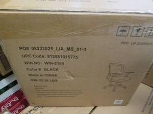 lot 159 image: New. black rolling office chair...